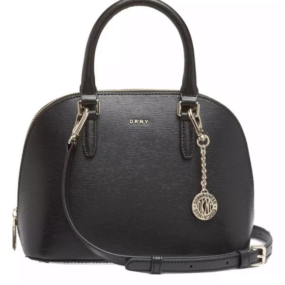 Dkny Handbags - DKNY Leather Bryant Dome Shoulder Satchel Bag